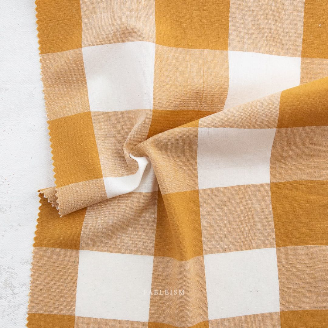 Fableism Camp Ginghams Large Check Yarn Dyed Woven Cotton Fabric Firefly