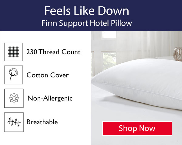 Luxury Feels Like Down Hotel Pillow (Firm)