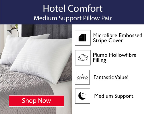 Hotel Collection Comfort Pillow Pair - Medium Support
