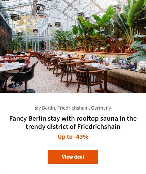 Fancy Berlin stay with rooftop sauna in the trendy district of Friedrichshain