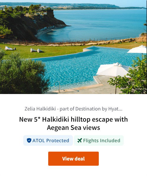 New 5* Halkidiki hilltop escape with Aegean Sea views