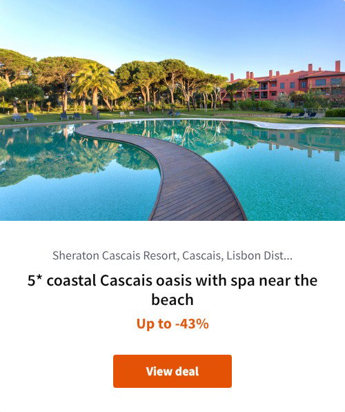 5* coastal Cascais oasis with spa near the beach