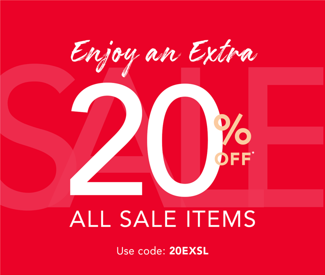 Claim an extra 20% off our Summer Sale when you use code 20EXSL