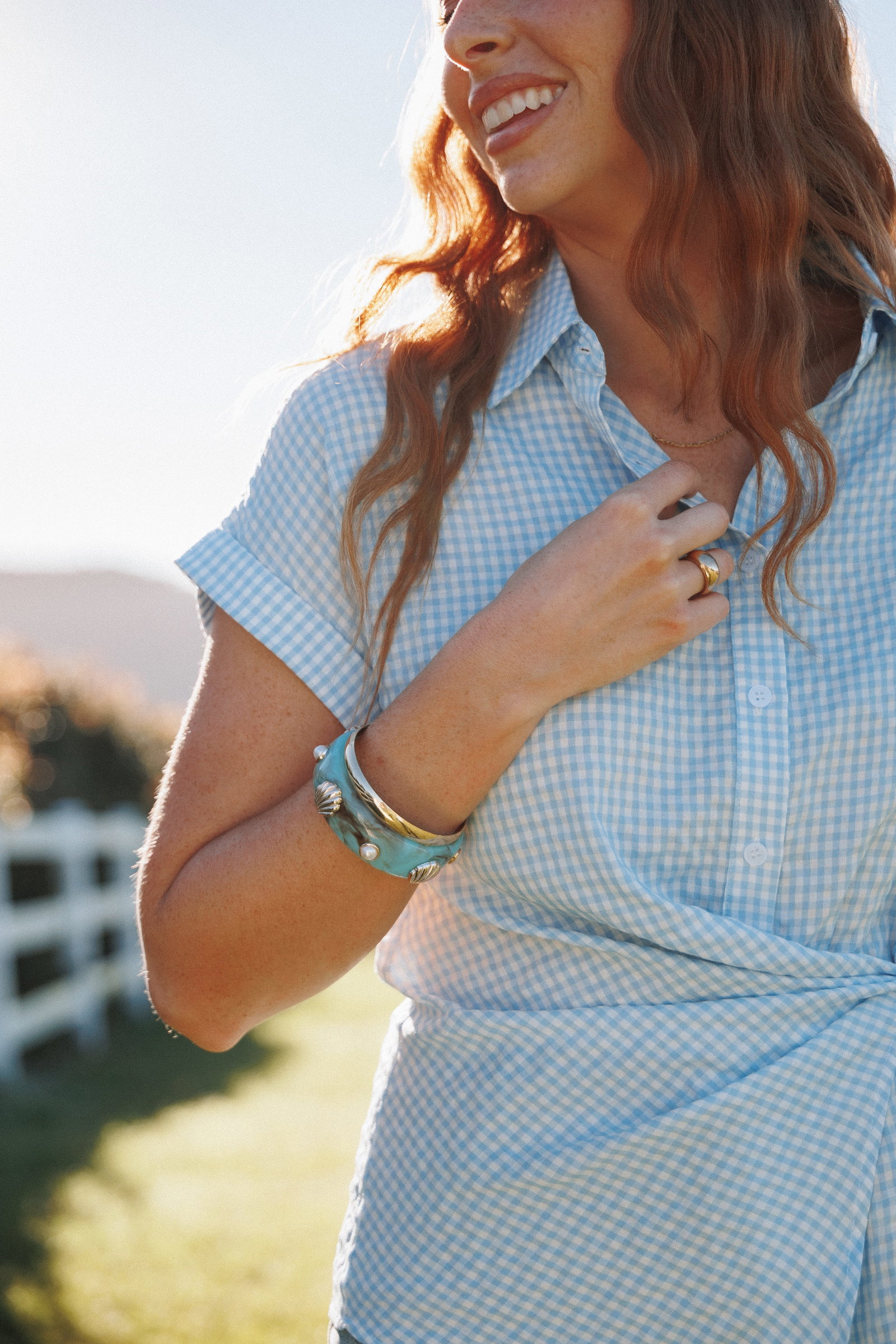 Image of Havana Shell Bangle Set - Teal