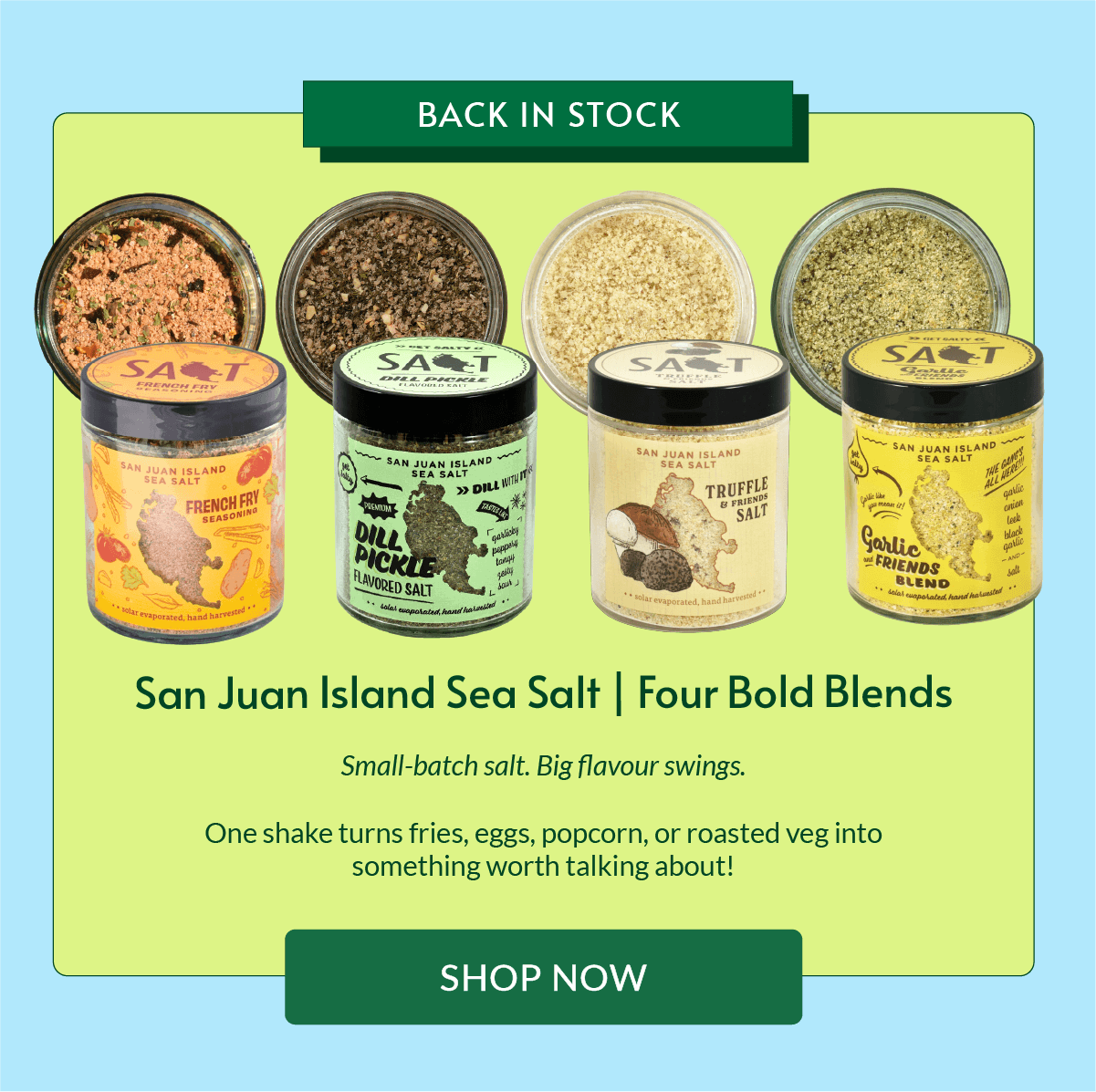 PRODUCT BANNER / SAN JUAN ISLAND SEA SALT