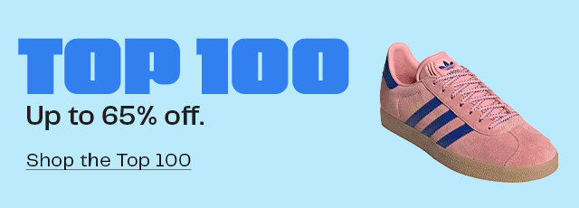 Top 100: up to 65% off. An assortment of shoes, clothing, beauty and accessories.