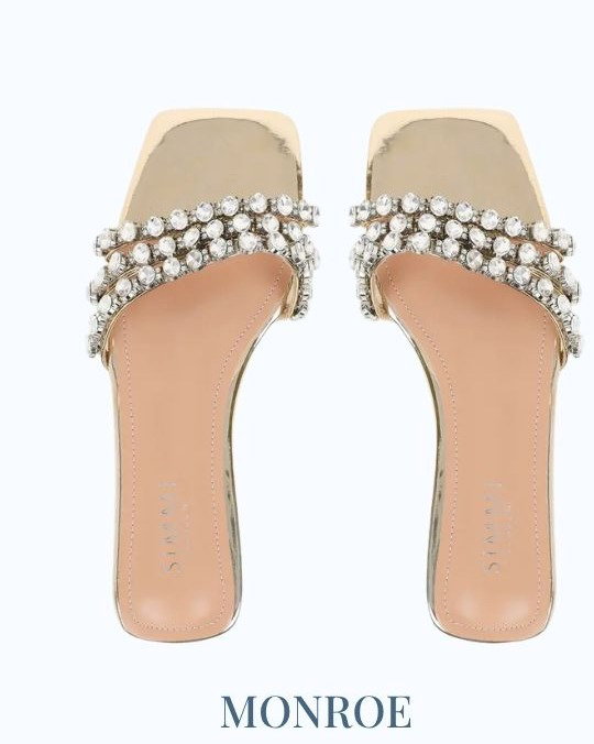 monroe gold diamante flat