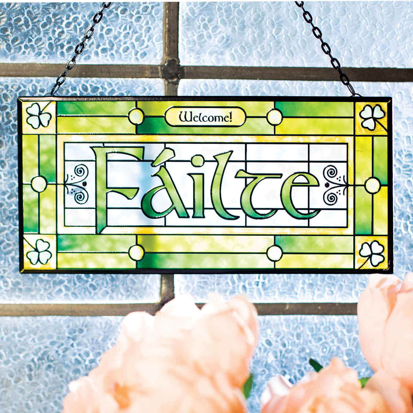 Image of Failte Stained Glass Window Hanger