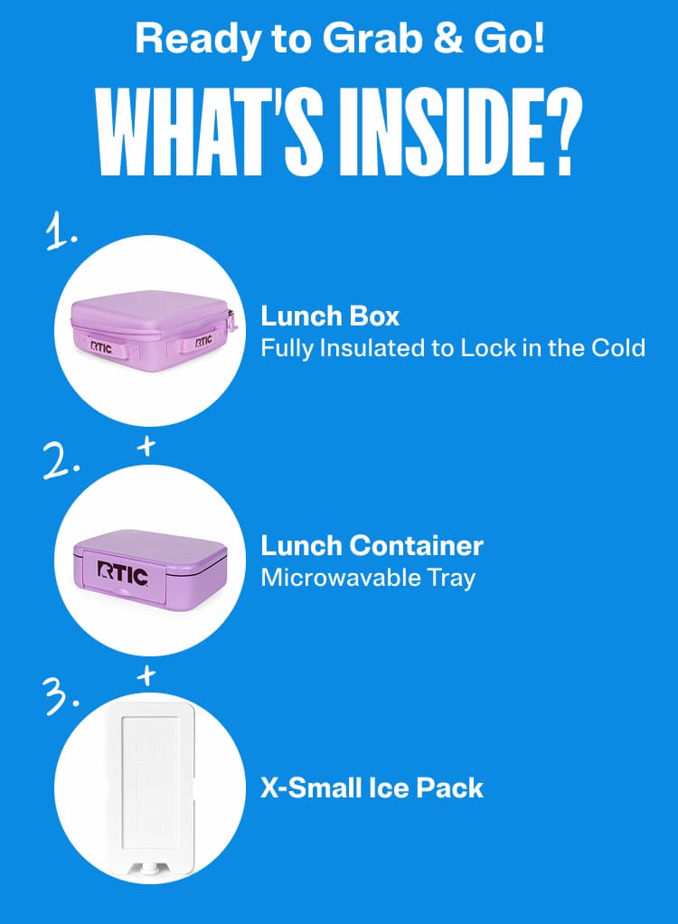 Ready to grab and go! What's inside? Lunch box, Lunch container, x-small ice pack