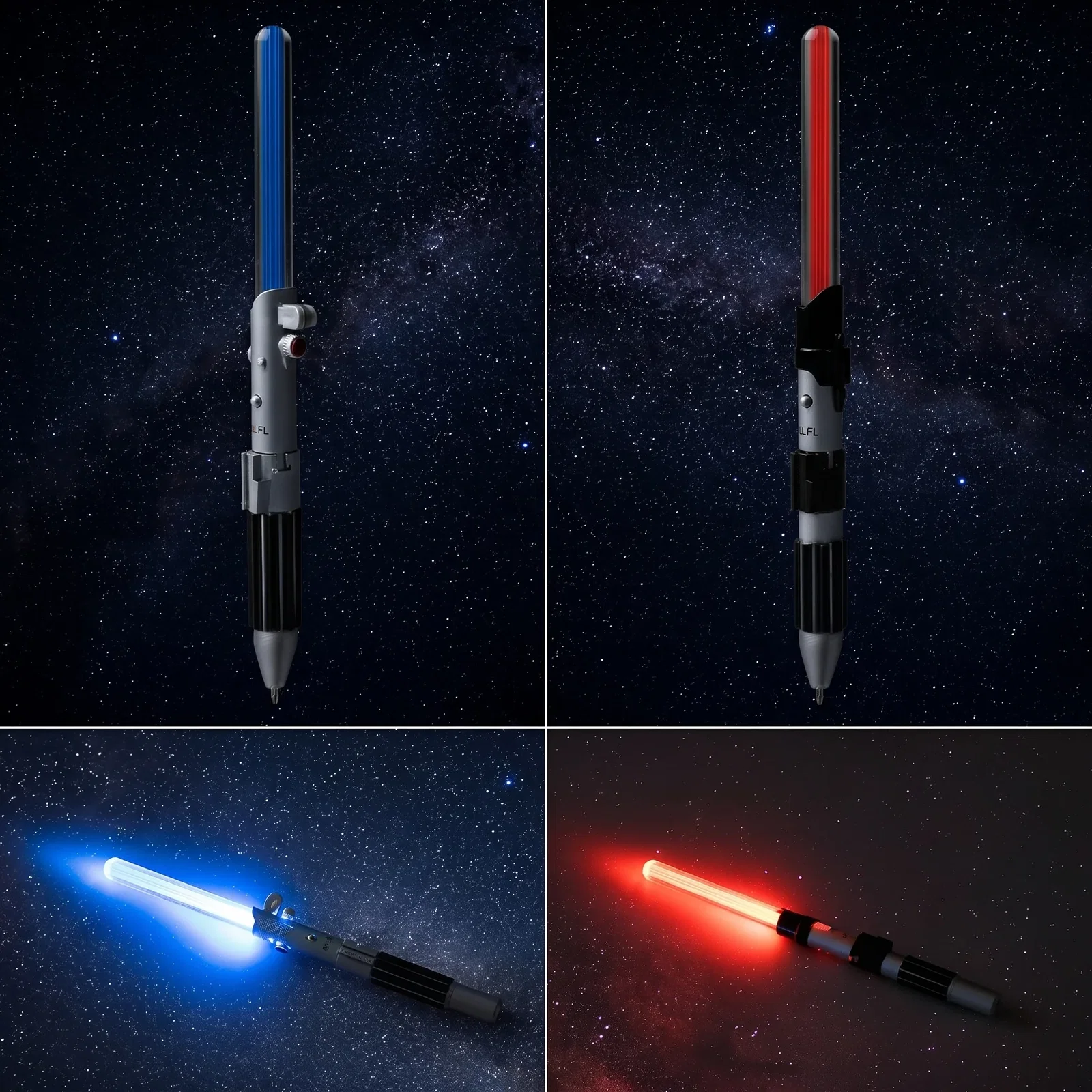 Star Wars Lichtschwert LED Kugelschreiber Set