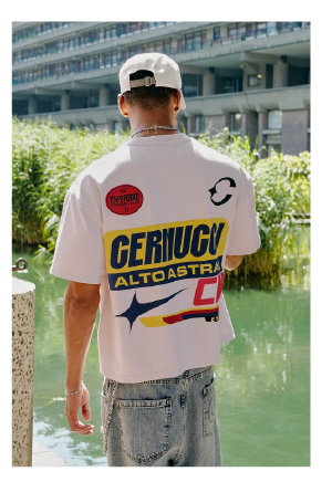 Cernucci Alto Astral Boxy T-Shirt - Stone