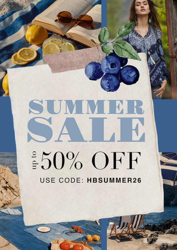 Summer Sale up to 50% off sale items. use Code: HBSUMMER26