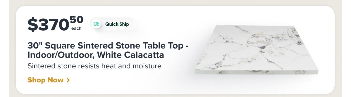 Art Marble 30" Square Sintered Stone Table Top