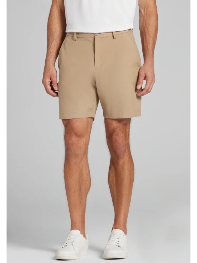 Traveler® Performance Tailored Fit Solid Golf Shorts 7''
