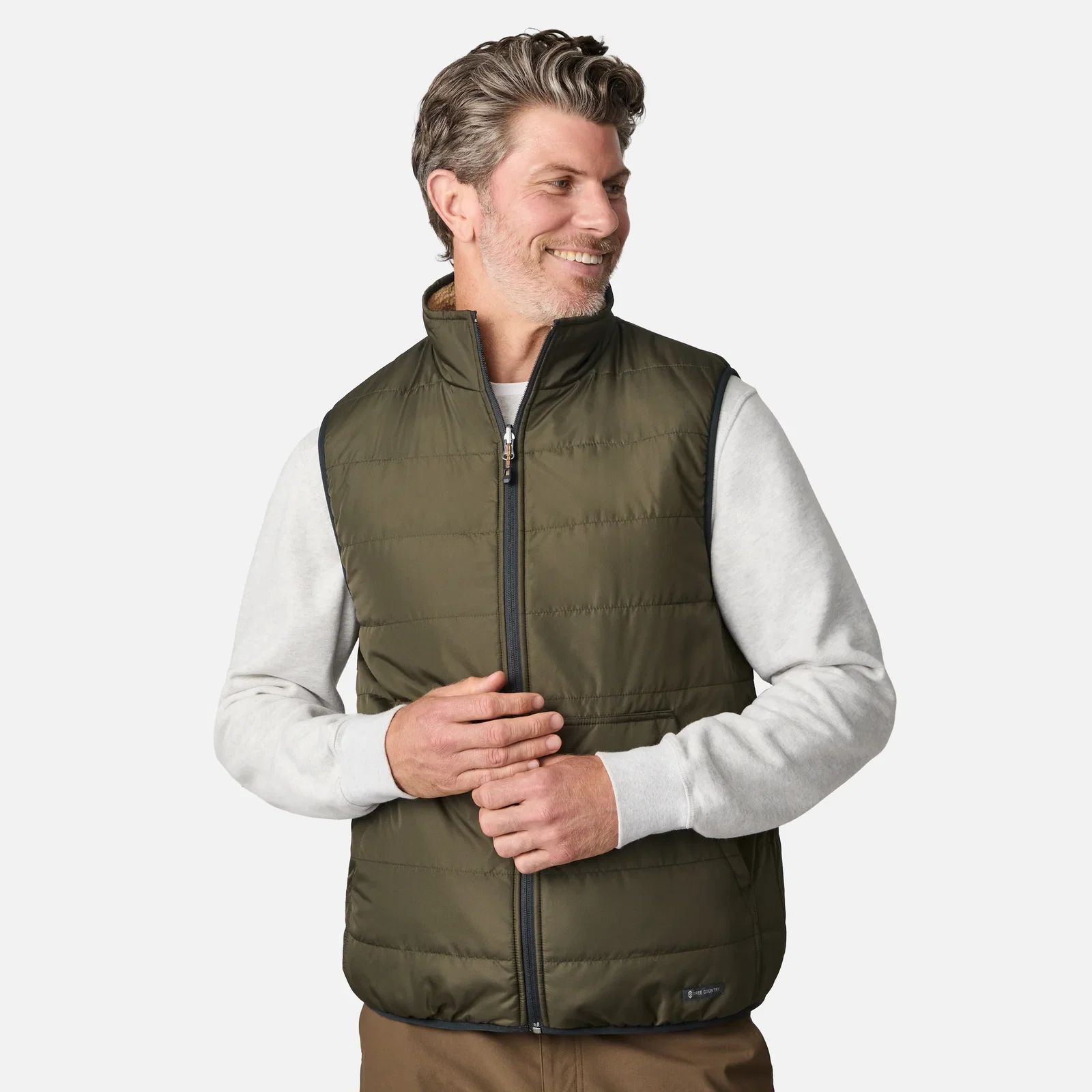 Image of Men's Atlas II Quilted Reversible Sherpa Vest