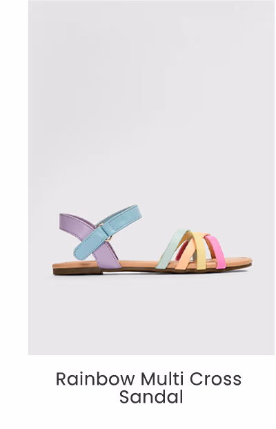 Rainbow Multi Cross Sandal