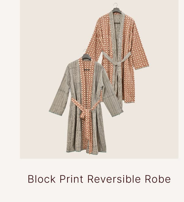 Shop Verve Culture Block Print Reversible Robe