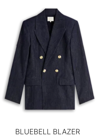 JV-BLUEBELL fitted blazer - dark blue chambray