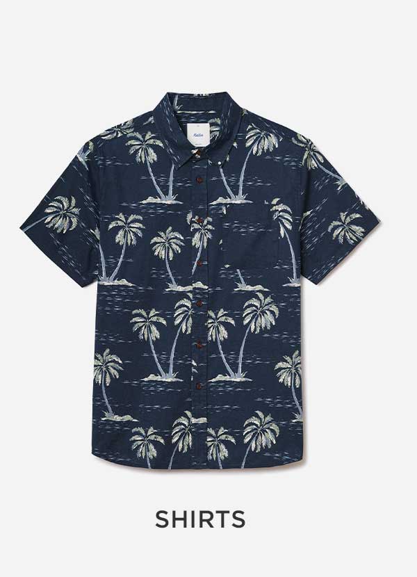 Shirt with palm tree design