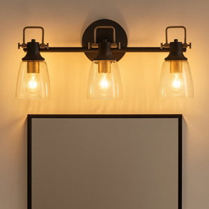 Easton 3 Light 24 inch Black with Heritage Brass Vanity Light Wall Light by Hinkley
