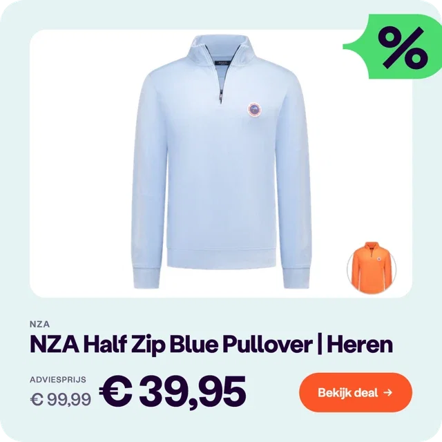 NZA Half Zip Blue Pullover Heren