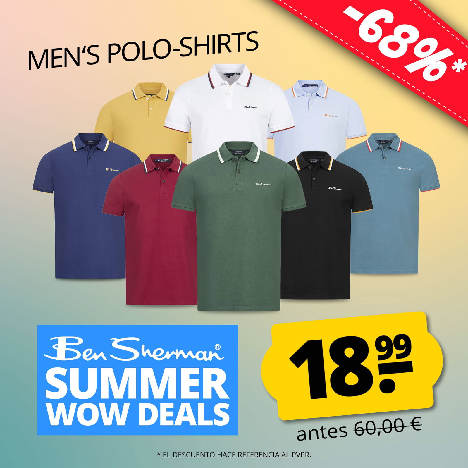 ben sherman twin tipped hombre polo
