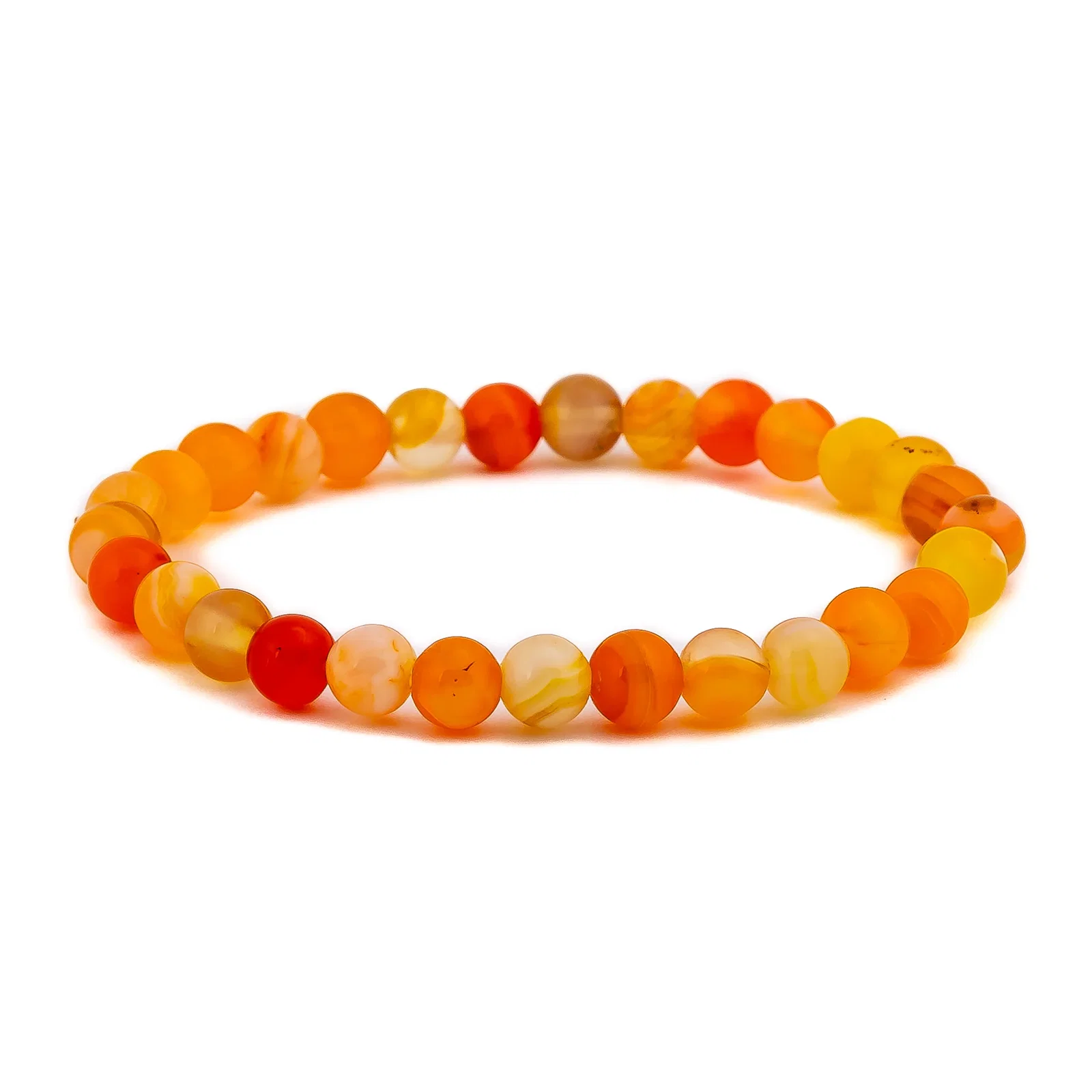 Image of Stretch Bead Bracelet in Carnelian.