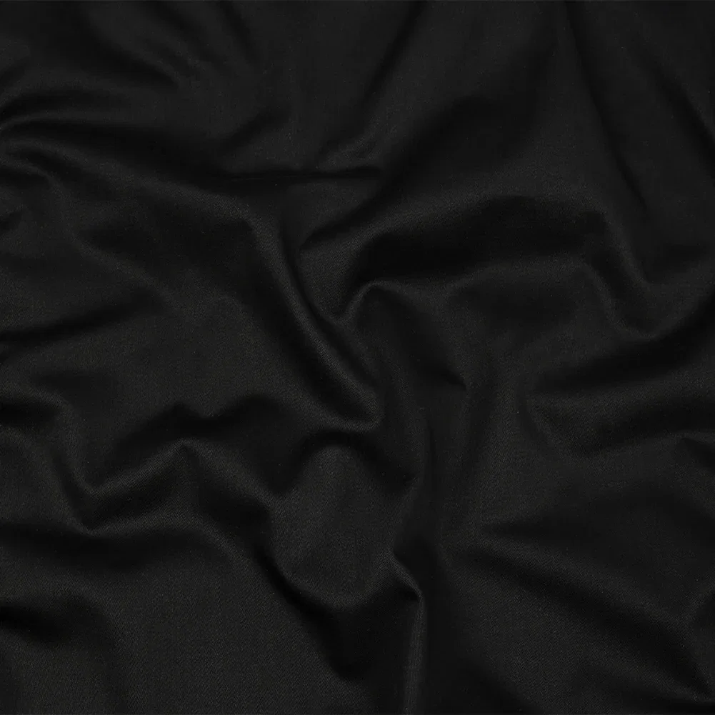 Image of Stretch Cotton Sateen - Black - Mood Exclusive Carlos Collection