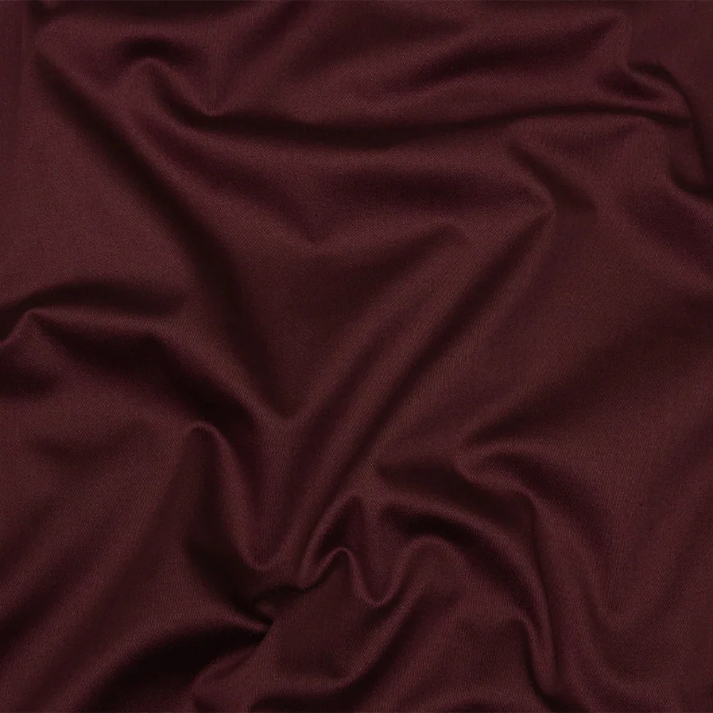 Image of Stretch Cotton Sateen - Burgundy - Mood Exclusive Carlos Collection