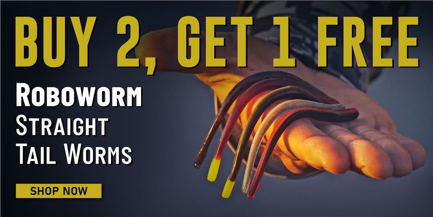 Buy 2, Get 1 Free Roboworm Straight Tail Worms Shop Now