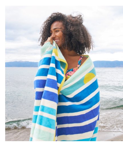 Seaside Beach Towel, Seaside Stripe