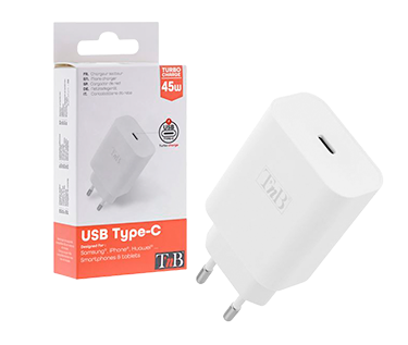 Cargador T'nB USB-C 45W Blanco