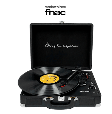 Tocadiscos Prixton VC400 Bluetooth reproductor convertidor de vinilos Negro