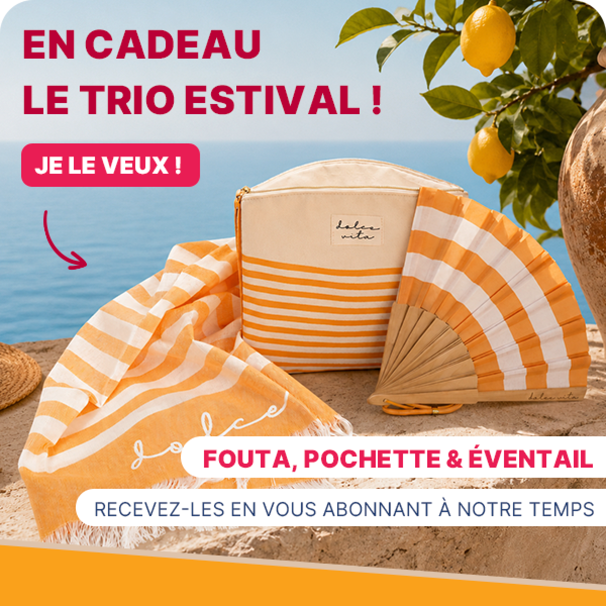 Un cadeau idéal pour l'été : le trio estival ! Recevez-le en vous abonnant à Notre Temps !