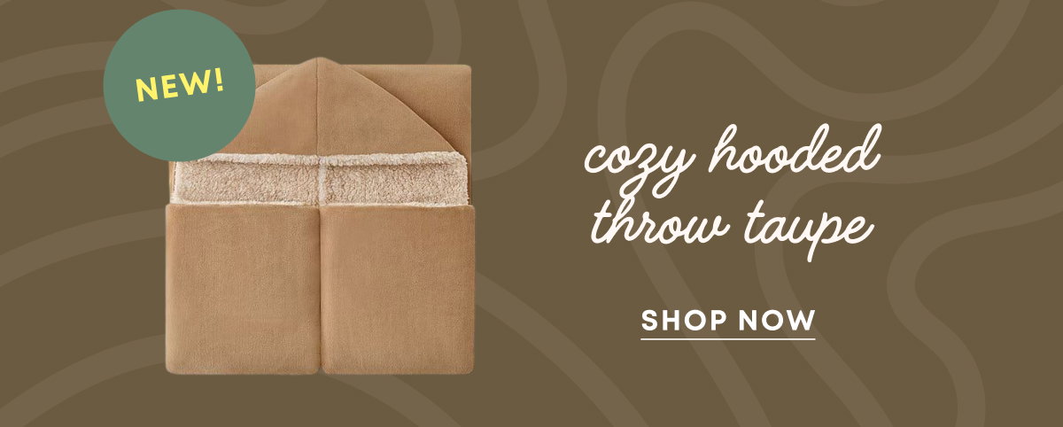 Cozy Hooded Throw Taupe