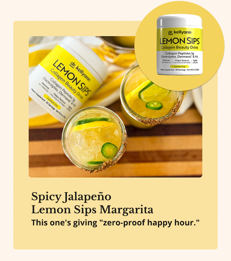 Spicy Jalapeno Lemon Sips Margarita This one's giving "zero-proof happy hour."