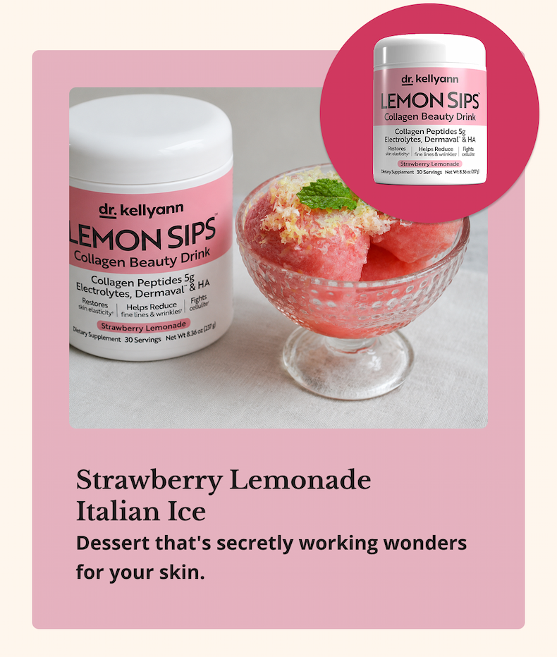 Strawberry Lemonade Italian Ice Dessert that's secretly working wonders for your skin.