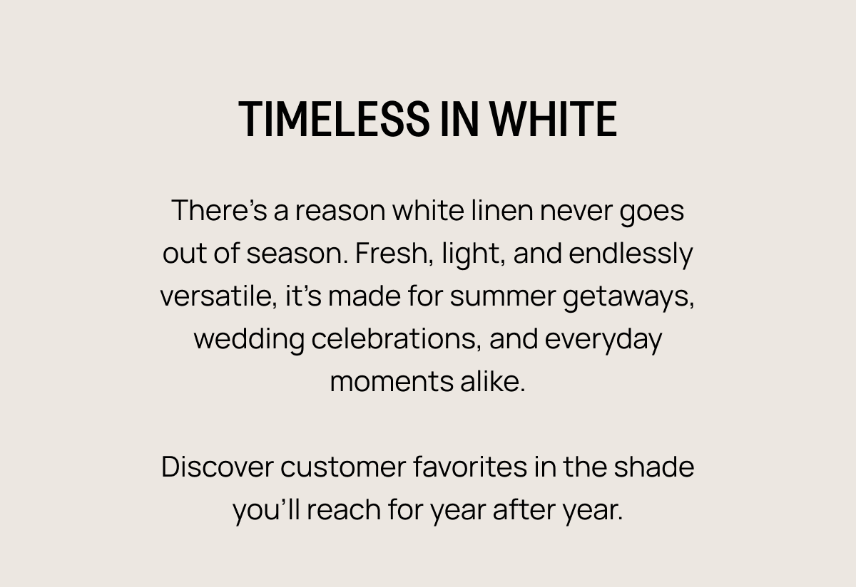 TIMELESS IN WHITE