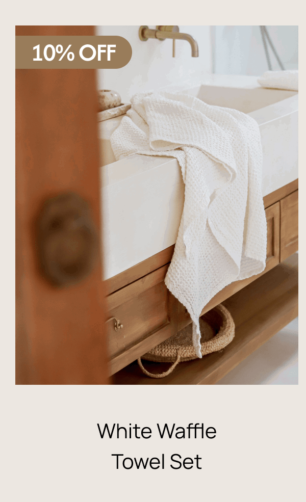White Waffle Towel Set