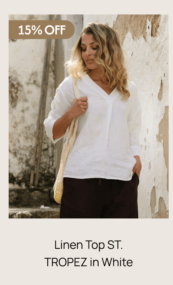 Linen Top ST. TROPEZ in White