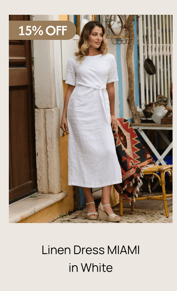 Linen Dress MIAMI in White