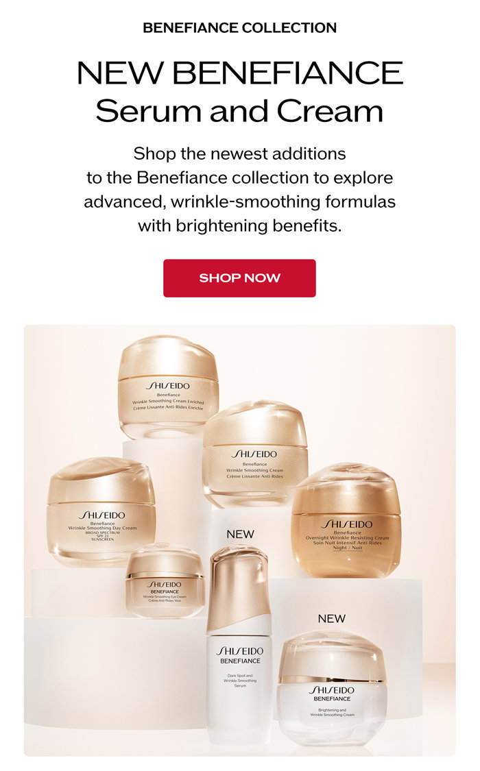Shop the newest additions to the Benefiance collection for advanced, wrinkle-smoothing formulas with brightening benefits.