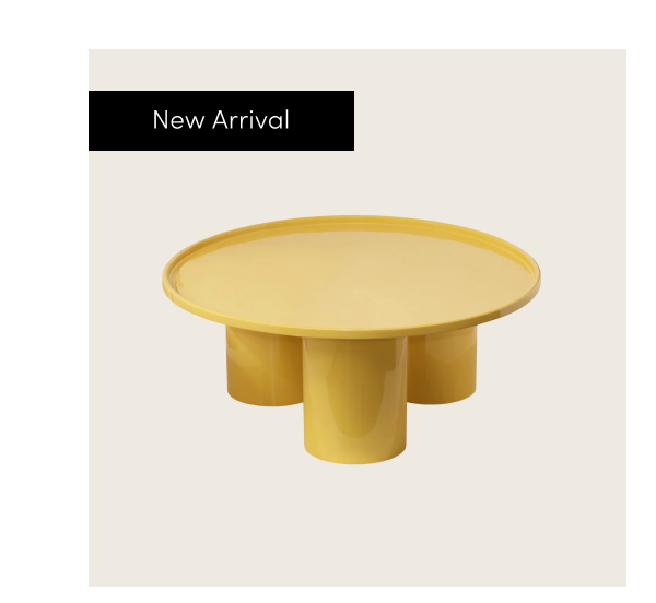 abc carpet & home Sofia Enamel Coffee Table - Yellow Ochre