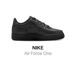 Nike Big Kid's Air Force 1 LE Sneakers in Black