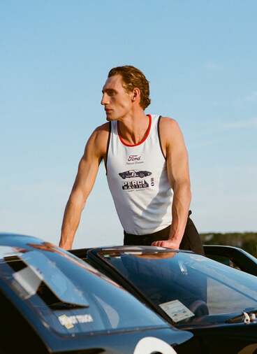 GT40 Ringer Vest | Ford x Percival | White