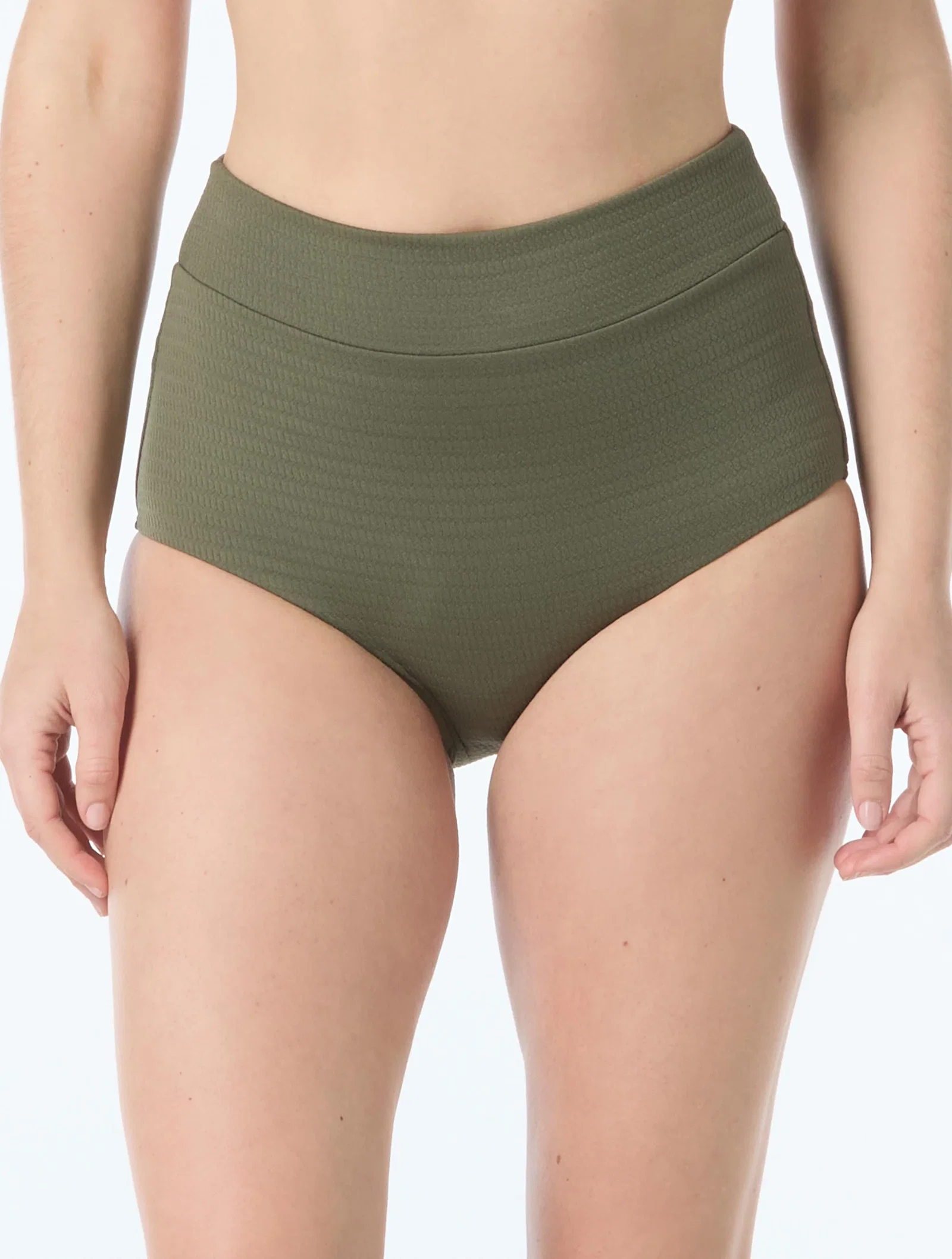 Image of Coco Reef Delight High Waist Bikini Bottom - Raffia Texture