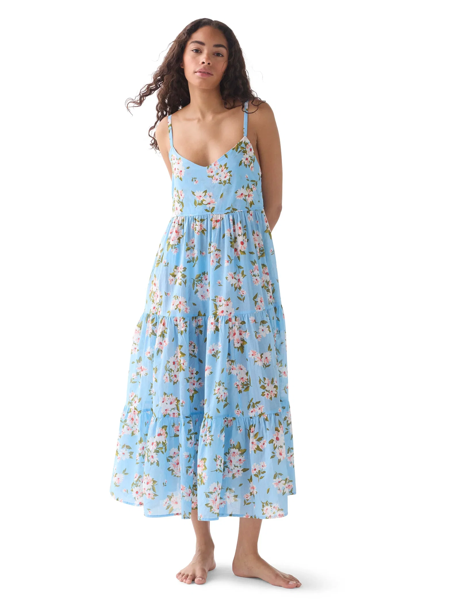 Image of kate spade new york Tiered Cover Up Dress - Spring Daisies