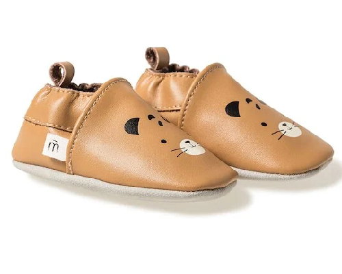 Chaussons cuir léopard Marèse