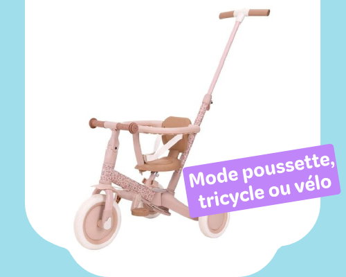Tricycle 4 en 1 rose Little Dutch