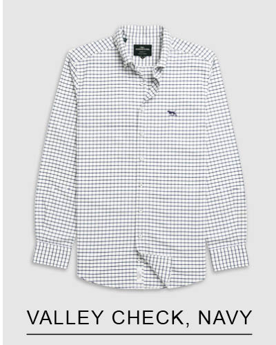 Shop Oxford Valley Check Shirt, Navy online and instore at Rodd & Gunn